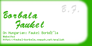 borbala faukel business card